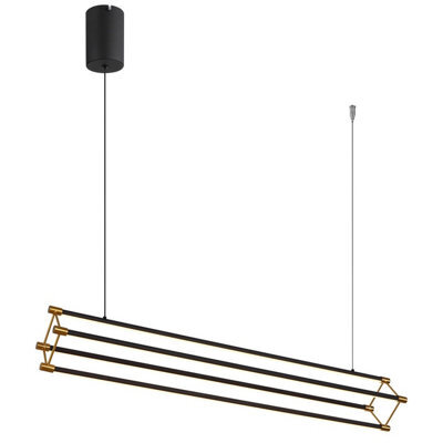 Luminosa Lighting Luminosa Kayson 104Cm Pendant Ceiling Light Matt Black Led 3000K - image 1