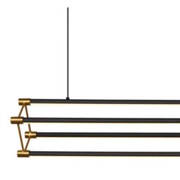 Luminosa Lighting Luminosa Kayson 104Cm Pendant Ceiling Light Matt Black Led 3000K - thumbnail 4