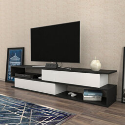 Decorotika Cortez Tv Stand Tv Unit For Tv's Up To 72 Inch Anthracite And White - thumbnail 3