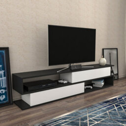 Decorotika Cortez Tv Stand Tv Unit For Tv's Up To 72 Inch Anthracite And White - thumbnail 2