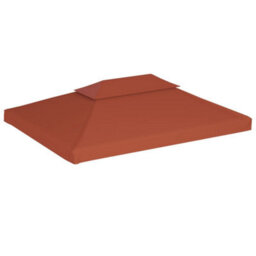 Walplus 2-Tier Gazebo Top Cover 310 G/ma 4X3 M Terracotta - thumbnail 2