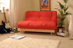 Comfy Living 4Ft Futon Set In Red - thumbnail 1