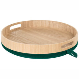 Wyld And Coco Velvet Upholstered Stool In Emerald Green With Tray Top And Storage, W39 X D39 X H43Cm - thumbnail 8