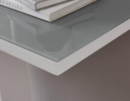 Furniturebox Uk Giovani Grey White High Gloss Glass Console Coffee End Side Table Set - thumbnail 7