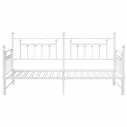 Walplus Daybed Frame With Headboard White 90 X 200 Cm Steel - thumbnail 5