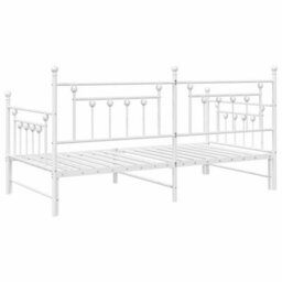 Walplus Daybed Frame With Headboard White 90 X 200 Cm Steel - thumbnail 7