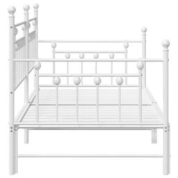 Walplus Daybed Frame With Headboard White 90 X 200 Cm Steel - thumbnail 6