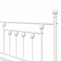 Walplus Daybed Frame With Headboard White 90 X 200 Cm Steel - thumbnail 8