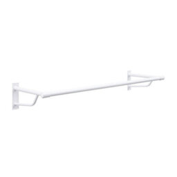 "Heavy Duty White Wall Mounted Hanging Clothes Rail Garment Rack - 1000mm (3Ft 3"")" - thumbnail 1