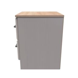 Sevilla Ready Assembled Matt Beige Light Oak Effect 2 Drawer Bedside Chest (H)505mm (W)395mm (D)415mm - thumbnail 7