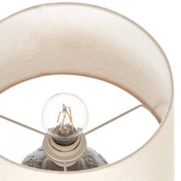 Beliani Grey Beige Ceramic Daisy Table Lamp With Beige Empire Shade 46Cm - thumbnail 6
