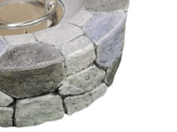 Homeology Fireology Kaluya Grey Lavish Garden Outdoor Fire Pit With Eco-Stone Finish Fully Assembled - thumbnail 4