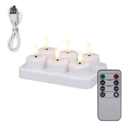 6Pcs Led Flameless Tea Light Candles Battery Powered For Home Wedding Party Decor - thumbnail 3