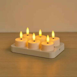 6Pcs Led Flameless Tea Light Candles Battery Powered For Home Wedding Party Decor - thumbnail 5