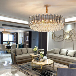 Vrygle Heavy Duty Crystal Ceiling Light 80Cm Round Large Chandelier Hotel Stair Light - thumbnail 8