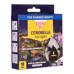 Zero In Stv Citronella Tealight Candles 18-Pack Outdoor Patio & Garden Tealights With Citronella Scent 2-3 Hour Burn - thumbnail 4