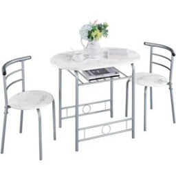 Dining Room Table Set 3 Piece Breakfast Bar Table Set Kitchen Table And 2 Chairs - thumbnail 1