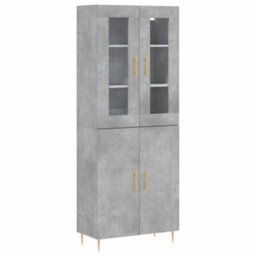 Berkfield Highboard Concrete Grey 69.5X34X180 Cm Engineered Wood - thumbnail 2