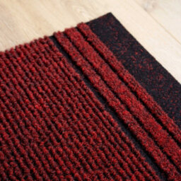 Loomed Red Hard Wearing Non Slip Cut To Measure Runner Utility Mat 66Cm Wide (2Ft 2In W X 12Ft L) - thumbnail 4