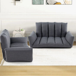 Upholstered Recliner Chair With 5-Position Adjustable Backrest & Metal Frame - thumbnail 4