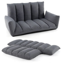 Upholstered Recliner Chair With 5-Position Adjustable Backrest & Metal Frame - thumbnail 1