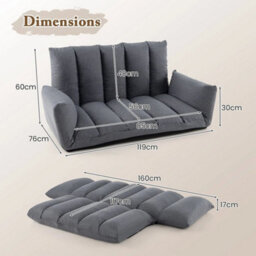 Upholstered Recliner Chair With 5-Position Adjustable Backrest & Metal Frame - thumbnail 2