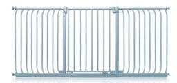 Safetots Elite Pressure Safety Gate, 197Cm - 206Cm, Matt Grey, Pressure Fit Stair Gate - thumbnail 1