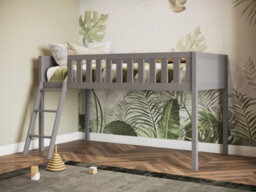 Flair Bea Shorty Wooden Midsleeper Cabin Bed (75X175Cm) - Grey - thumbnail 2