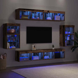 Berkfield Modern Floating Shelf 2 Pcs Old Wood 40X28.5X40 Cm Engineered Wood - thumbnail 5