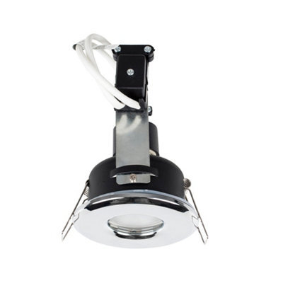 Valuelights Downlight Ip65 Chrome Ceiling Light Fitting 6 Pack With Cool White Bulbs - image 1