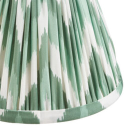 Luminosa Lighting Luminosa Burley Rechargeable Brushed Aged Brass Plate Wall Light With Cotswold Green Fabric Zigzag Shade 16Cm Integrated Led - thumbnail 6