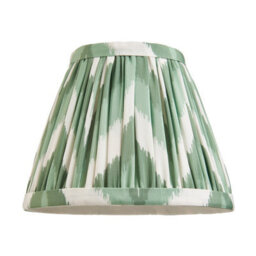 Luminosa Lighting Luminosa Burley Rechargeable Brushed Aged Brass Plate Wall Light With Cotswold Green Fabric Zigzag Shade 16Cm Integrated Led - thumbnail 7