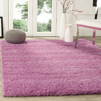 "Bravich Pink Thick Shaggy Rug - California - 140X200Cm (4'6"" X 6'6"")" - image 1