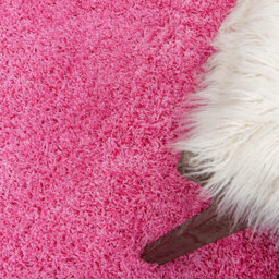 "Bravich Pink Thick Shaggy Rug - California - 140X200Cm (4'6"" X 6'6"")" - thumbnail 4