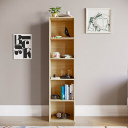 Lassic Vida Designs Oxford Oak 5 Tier Cube Bookcase Freestanding Shelving Unit (H)1320mm (W)320mm (D)240mm - thumbnail 5