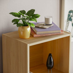 Lassic Vida Designs Oxford Oak 5 Tier Cube Bookcase Freestanding Shelving Unit (H)1320mm (W)320mm (D)240mm - thumbnail 3