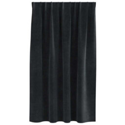 Berkfield Blackout Curtains With Top Tape 2 Pcs Black Velvet - thumbnail 3