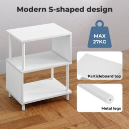 Levede Side Table 3 Tier Small Bedside Sofa End Table Storage Shelves Modern - thumbnail 5