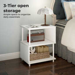 Levede Side Table 3 Tier Small Bedside Sofa End Table Storage Shelves Modern - thumbnail 6
