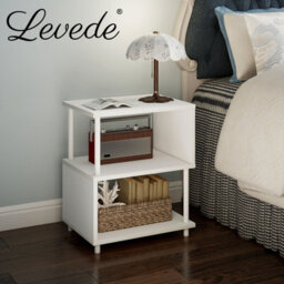 Levede Side Table 3 Tier Small Bedside Sofa End Table Storage Shelves Modern - thumbnail 9