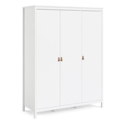 Furniture To Go Barcelona Wardrobe With 3 Doors In White - thumbnail 1
