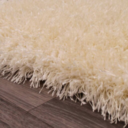 Cream Plain Shaggy Handmade Sparkle Easy To Clean Rug For Dining Room Bedroom And Living Room-120Cm X 170Cm - thumbnail 5