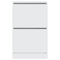 Berkfield Shoe Cabinet White 60X34X96.5 Cm Engineered Wood - thumbnail 5