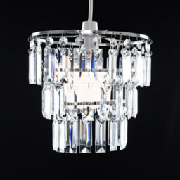 Valuelights Kelsks Pair Of Clear Jewel Droplet Ceiling Lamp Shades - thumbnail 3