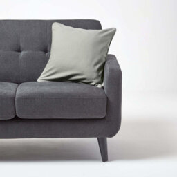 Homescapes Cotton Plain Grey Cushion Cover, 30 X 30 Cm - thumbnail 4