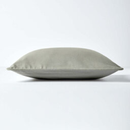 Homescapes Cotton Plain Grey Cushion Cover, 30 X 30 Cm - thumbnail 2