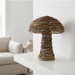 Garden Greatness Standing Rattan Mushroom Decoration