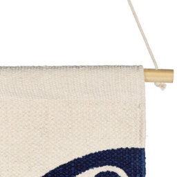 Beliani Multicolour Handwoven Cotton Wall Hanging With Green Tassels, Pine Wood Accent, Vertical Rectangular 56 X 110 Cm - thumbnail 5