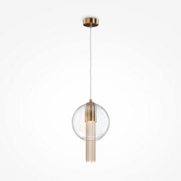 Luminosa Lighting Luminosa Maytoni Flusso I Modern Slim Pendant Ceiling Light Bronze Gu10 - thumbnail 1