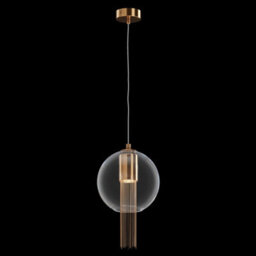 Luminosa Lighting Luminosa Maytoni Flusso I Modern Slim Pendant Ceiling Light Bronze Gu10 - thumbnail 2